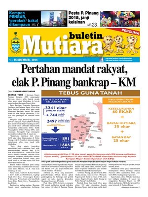 cover image of Buletin Mutiara 1-15 Dec 2015